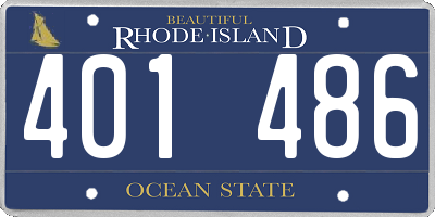 RI license plate 401486