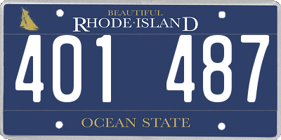 RI license plate 401487