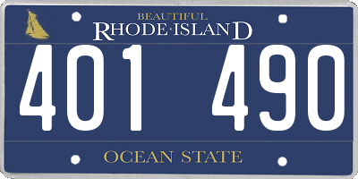 RI license plate 401490