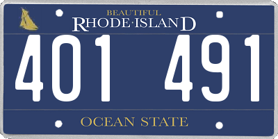 RI license plate 401491
