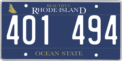 RI license plate 401494