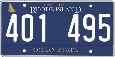RI license plate 401495
