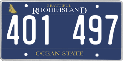 RI license plate 401497