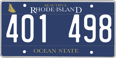 RI license plate 401498