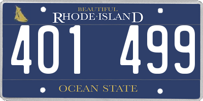 RI license plate 401499