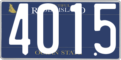 RI license plate 4015