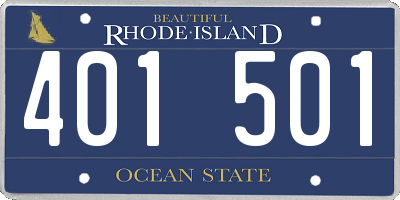 RI license plate 401501