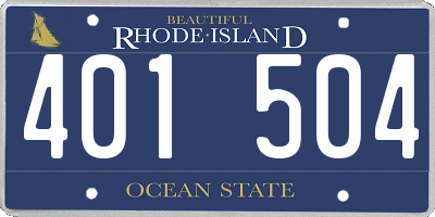 RI license plate 401504