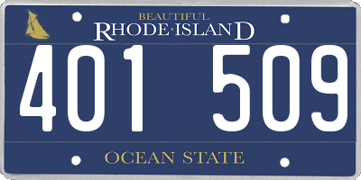 RI license plate 401509