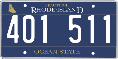 RI license plate 401511