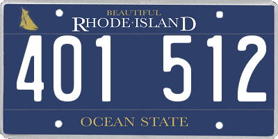 RI license plate 401512