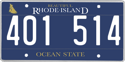 RI license plate 401514