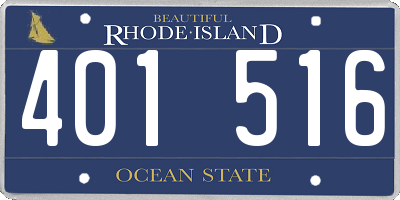 RI license plate 401516