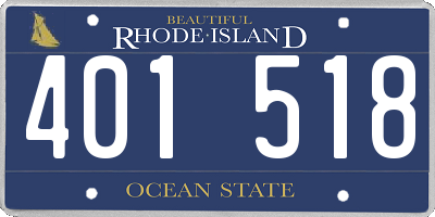 RI license plate 401518