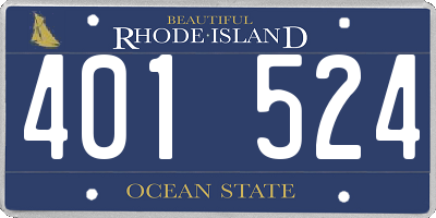 RI license plate 401524