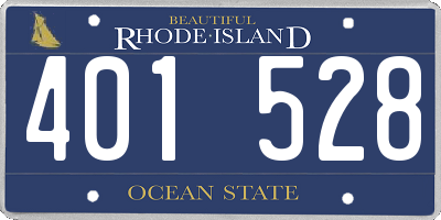 RI license plate 401528