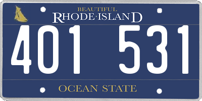 RI license plate 401531