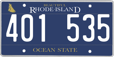 RI license plate 401535