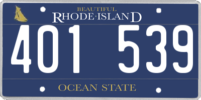 RI license plate 401539