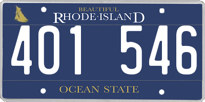 RI license plate 401546