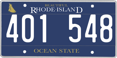 RI license plate 401548