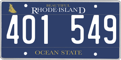 RI license plate 401549