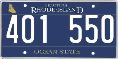 RI license plate 401550