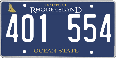 RI license plate 401554