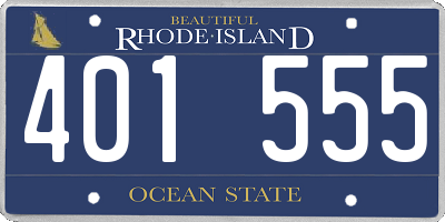 RI license plate 401555