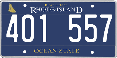RI license plate 401557