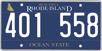 RI license plate 401558