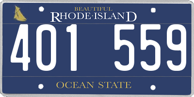 RI license plate 401559
