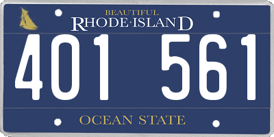 RI license plate 401561