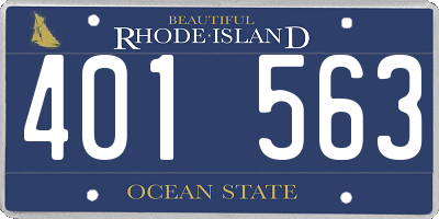 RI license plate 401563