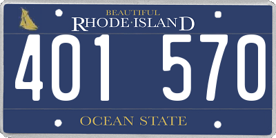 RI license plate 401570
