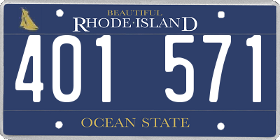 RI license plate 401571
