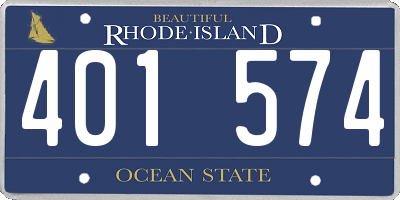 RI license plate 401574