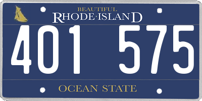 RI license plate 401575