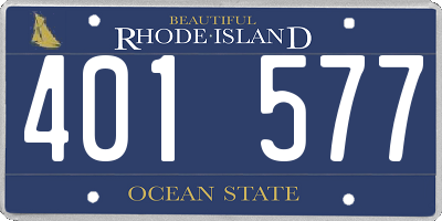 RI license plate 401577