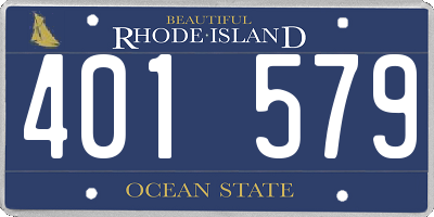 RI license plate 401579