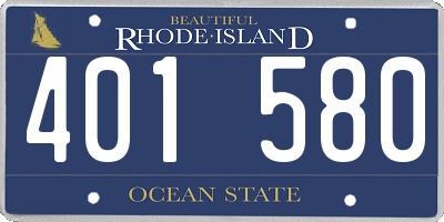 RI license plate 401580