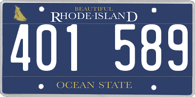 RI license plate 401589