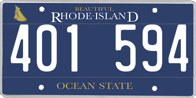 RI license plate 401594
