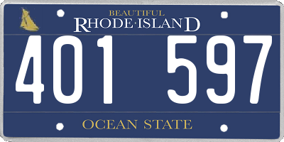 RI license plate 401597
