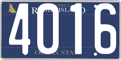 RI license plate 4016