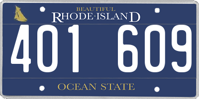 RI license plate 401609