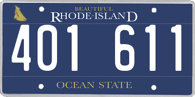 RI license plate 401611