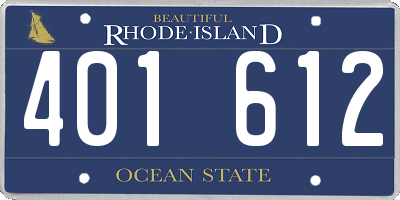 RI license plate 401612
