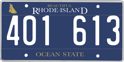 RI license plate 401613