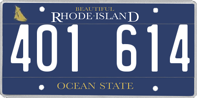 RI license plate 401614